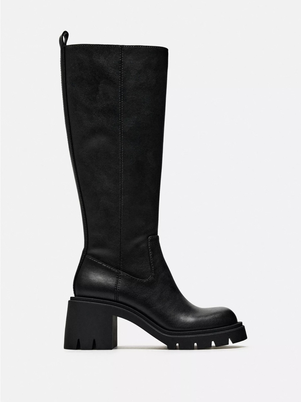 Zara Lug Sole Heeled Boots Size 42 size 11
